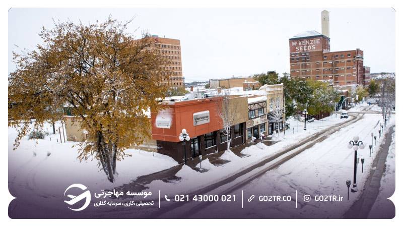 شهر براندون کانادا در فصل زمستان