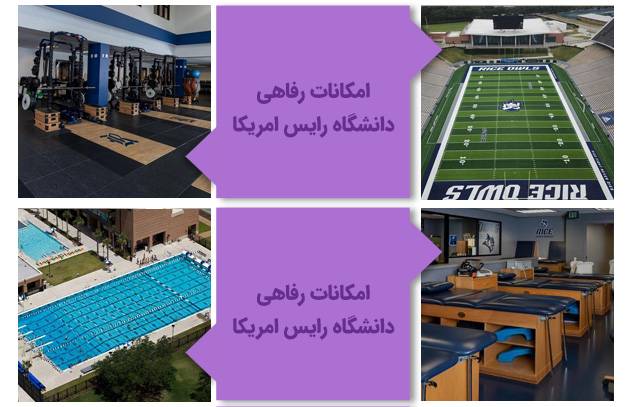 امکانات رفاهی دانشگاه رایس آمریکا