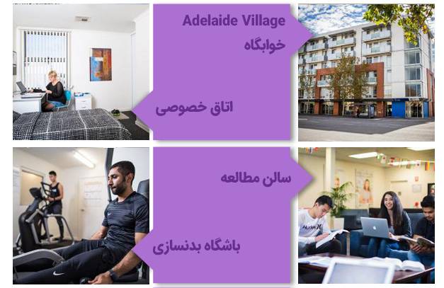 خوابگاه The University of Adelaide Village دانشگاه آدلاید استرالیا