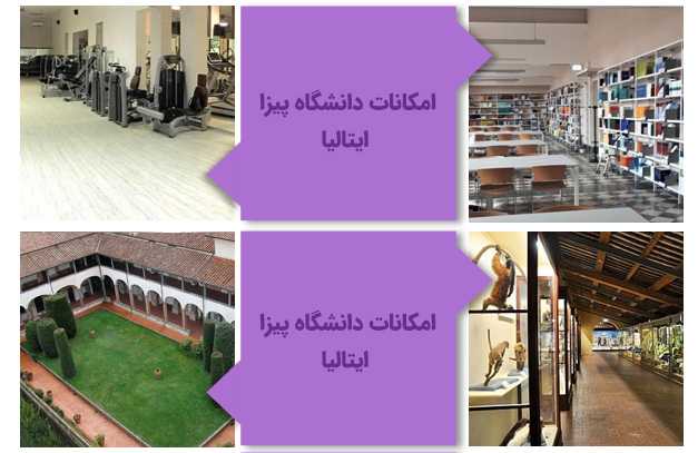 امکانات دانشگاه پیزا ایتالیا