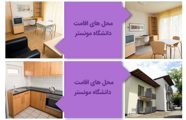 چند تصویر از نمای داخلی و بیرونی خوابگاه اروپا، یکی از محل‌های اقامتی در دانشگاه مونستر
