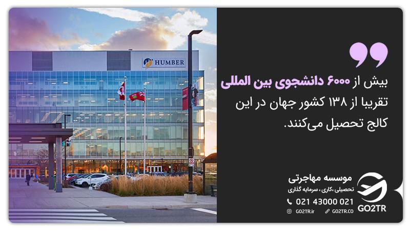 آماری از تعداد دانشجویان بین‌المللی کالج هامبر