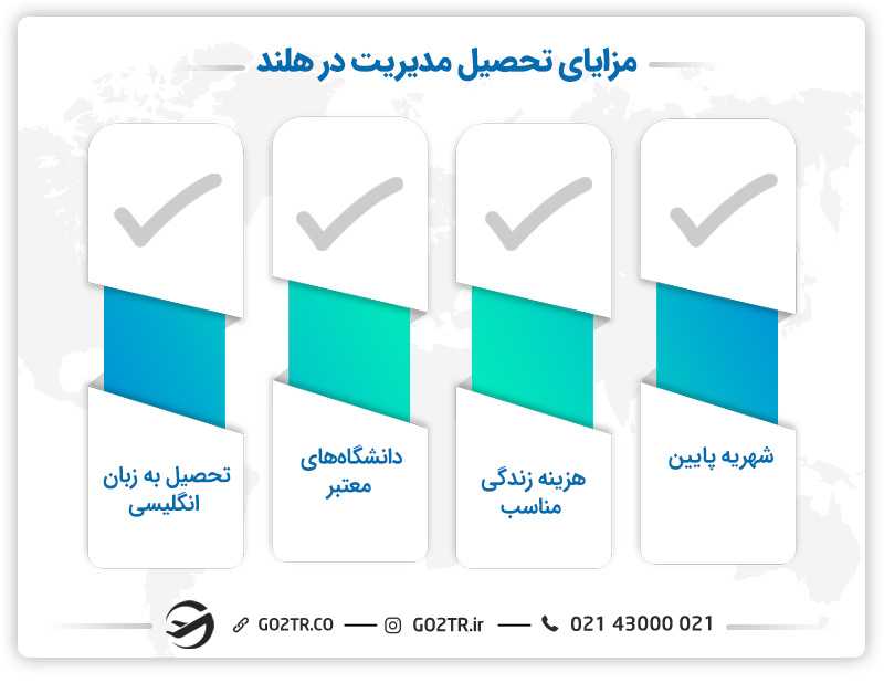 دلایل تحصیل رشته مدیریت در هلند