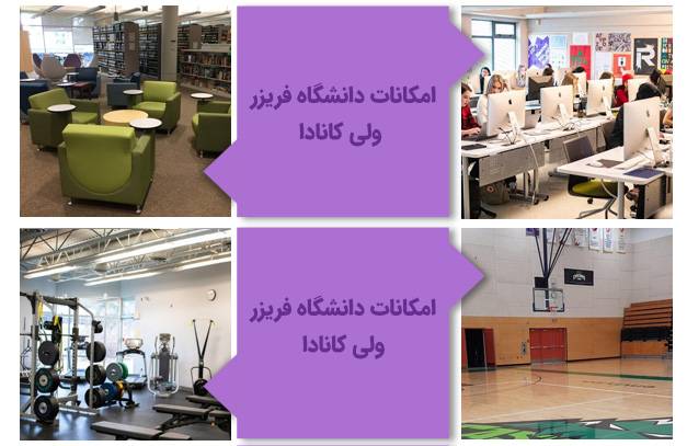 امکانات دانشگاه فریزر ولی کانادا