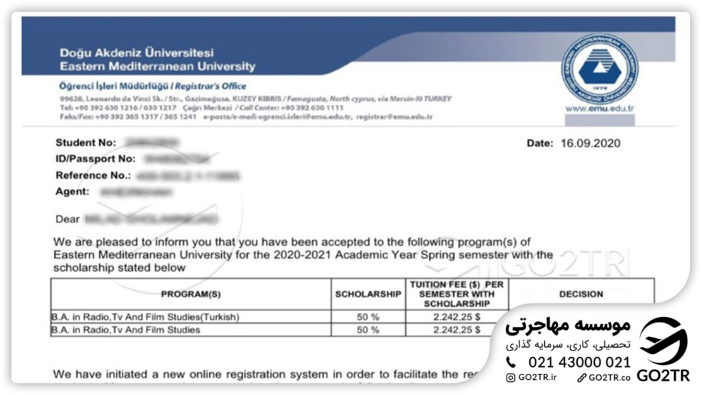پرونده‌های موفق GO2TR در زمینه مهاجرت تحصیلی به قبرس شمالی