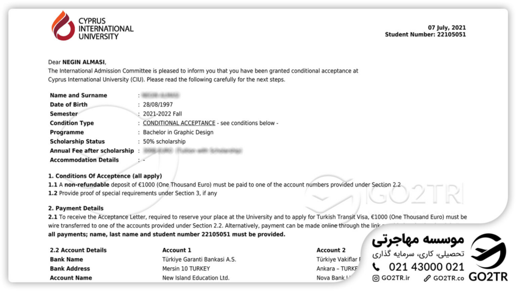 پرونده‌های موفق GO2TR در زمینه مهاجرت تحصیلی به قبرس شمالی