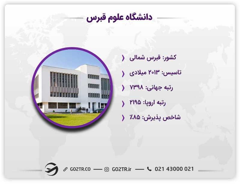 اطلاعات جامع دانشگاه علوم قبرس