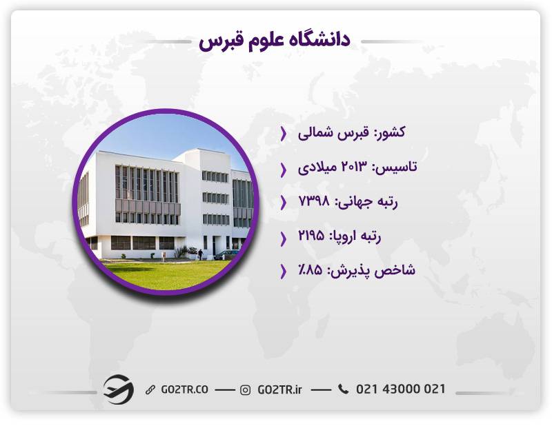 اطلاعات جامع دانشگاه علوم قبرس