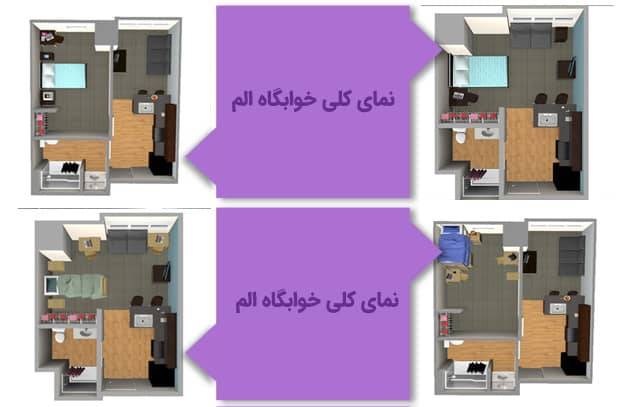 نمای کلی از اتاق‌های Elm Hall  دانشگاه آگوستا آمریکا