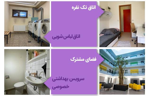 خوابگاه‌های دانشگاه گیسن آلمان