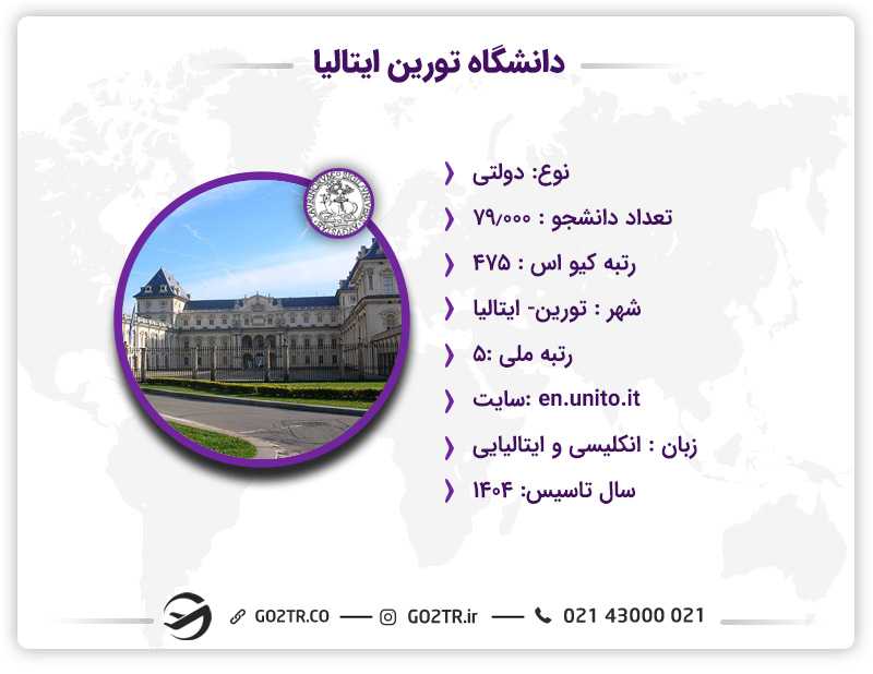 توضیحات دانشگاه تورین ایتالیا