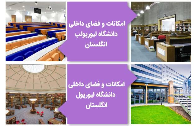 امکانات و فضای داخلی دانشگاه لیورپول انگلستان