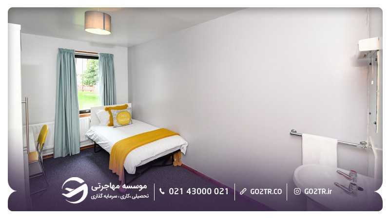 تصویری از یکی از اتاقهای خوابگاه North Court دانشگاه آبردین انگلستان