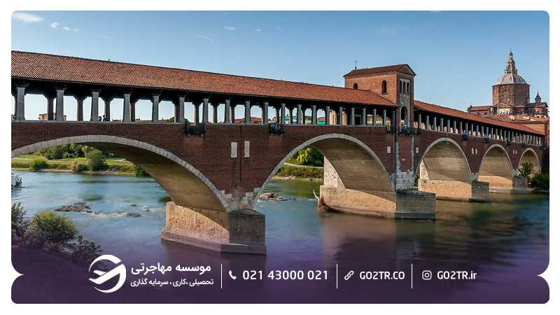 پل سنگی پونته کوپرتو شهر پاویا ایتالیا
