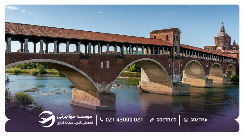 پل سنگی پونته کوپرتو شهر پاویا ایتالیا