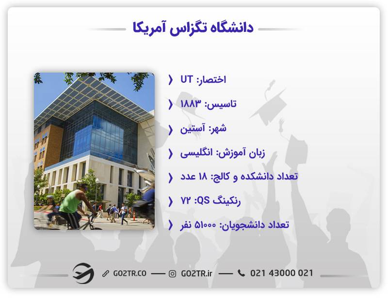 اطلاعات کلیدی دانشگاه تگزاس در آستین آمریکا