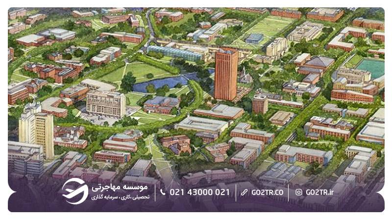 موقعیت پردیس‌های دانشگاه ماساچوست آمهرست آمریکا
