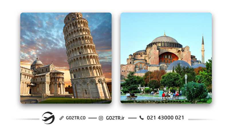 جاذبه های گردشگری در ترکیه و ایتالیا