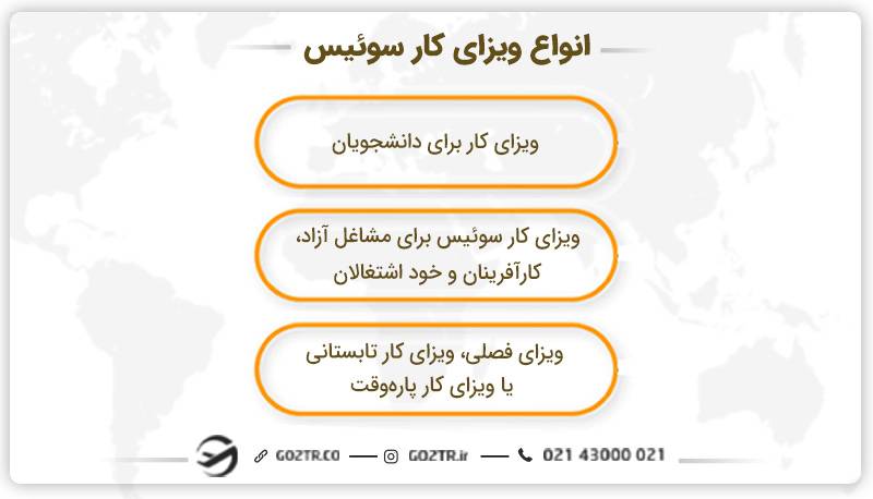 انواع ویزای کار سوئیس
