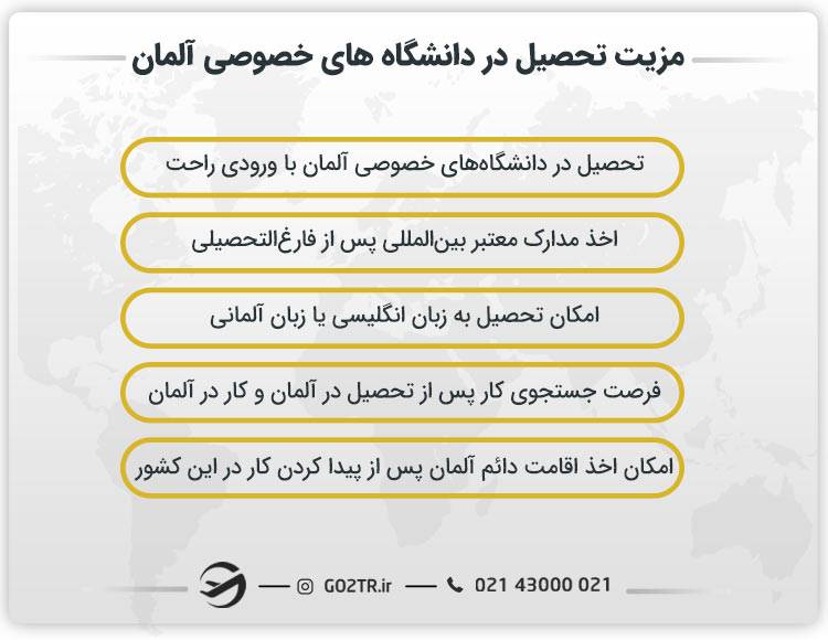 مزیت تحصیل در دانشگاه های خصوصی آلمان