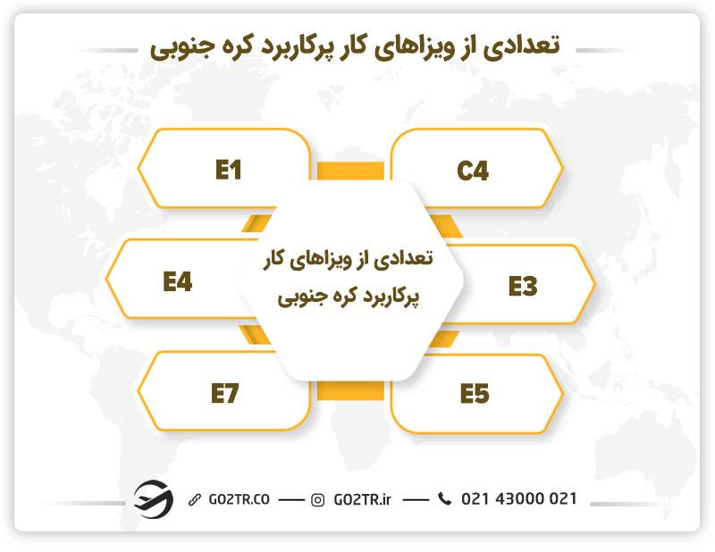 انواع ویزا برای کار در کره جنوبی