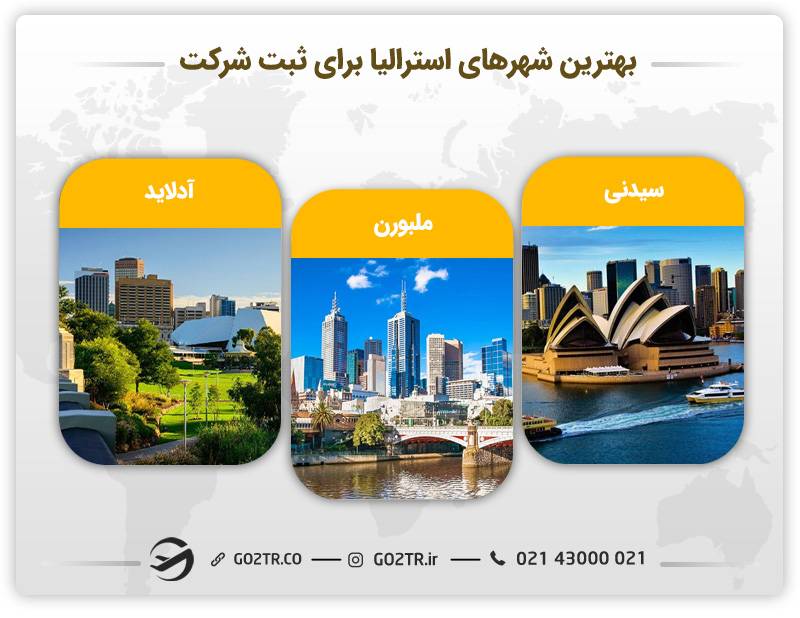 بهترین شهرهای استرالیا برای ثبت شرکت در استرالیا