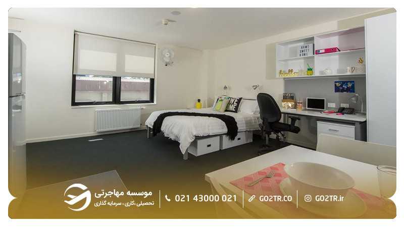 تصویر یکی از اتاقهای خوابگاه دانشگاه کانبرا استرالیا