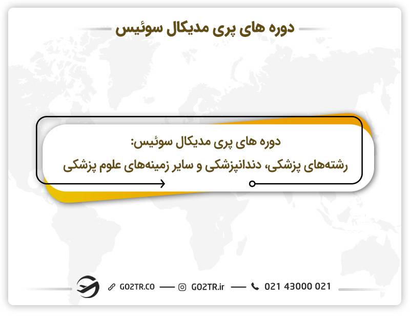 دوره های پری مدیکال پزشکی در سوئیس