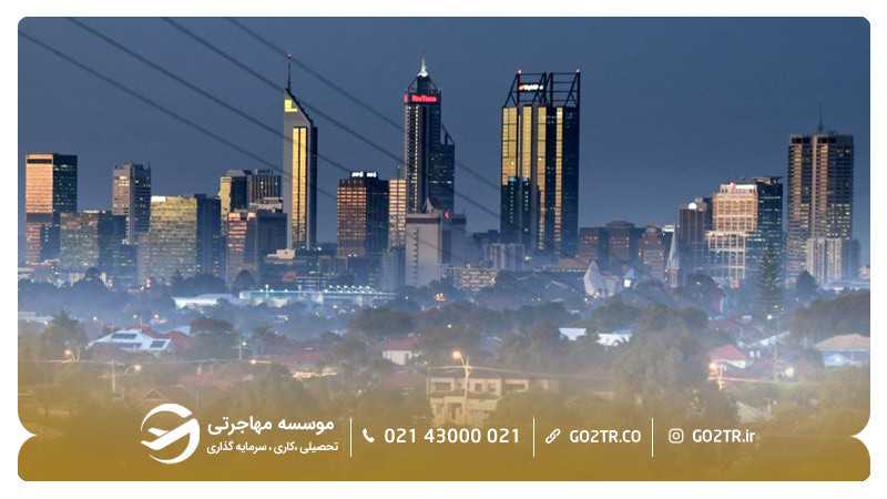 تصویری از شهر پرث استرالیا در زمستان