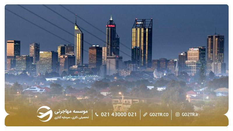 تصویری از شهر پرث استرالیا در زمستان