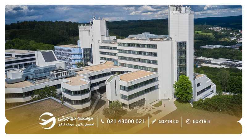 تصویری از فاصله نزدیک از پردیس دانشگاه زیگن آلمان