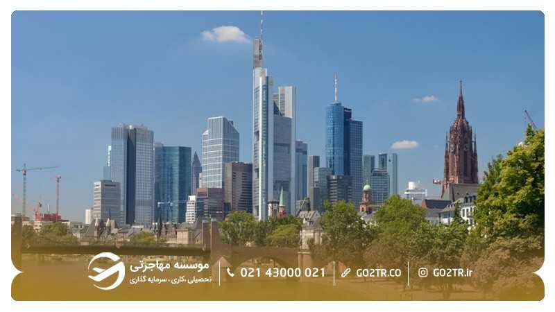 شهر فرانکفورت آلمان در تابستان