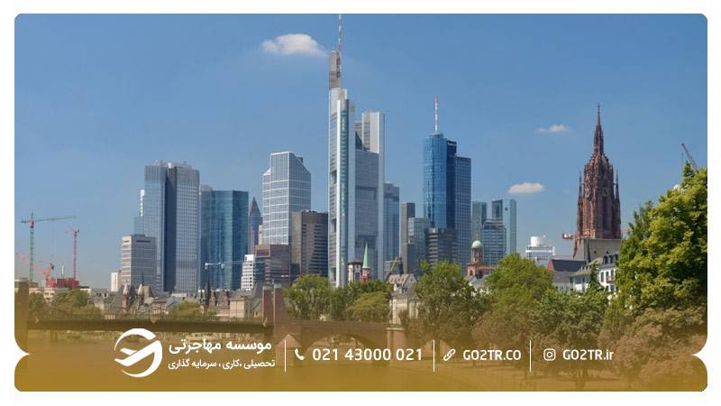 شهر فرانکفورت آلمان در تابستان