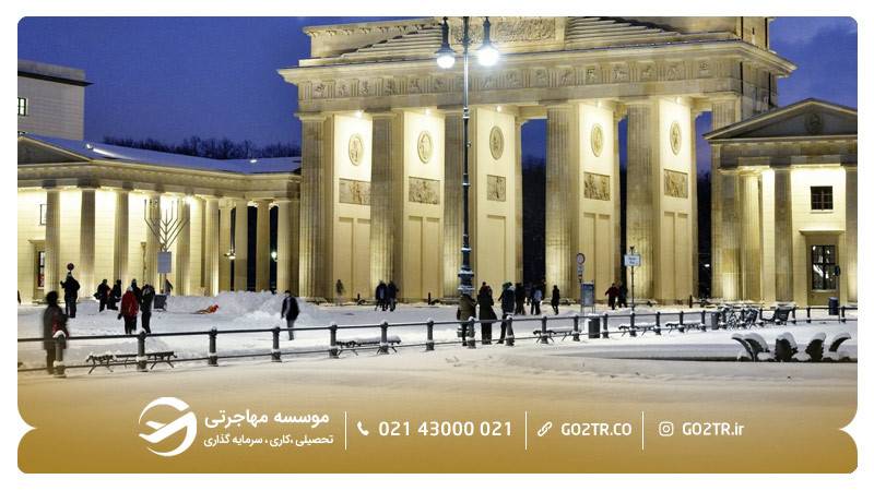 شهر برلین آلمان در زمستان
