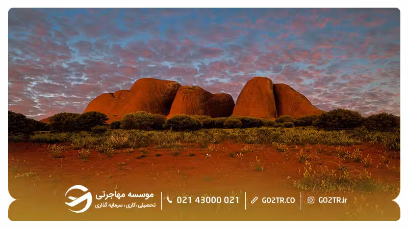 تصویری از صخره Ayers و Kata Tjuta اولگا در قلمرو شمالی استرالیا
