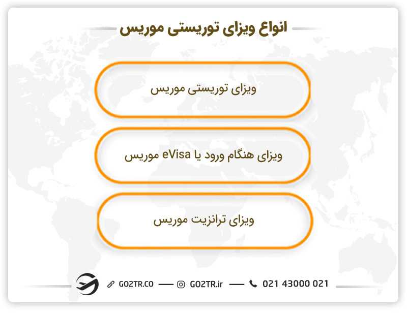 انواع ویزای توریستی موریس