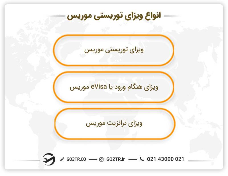 انواع ویزای توریستی موریس