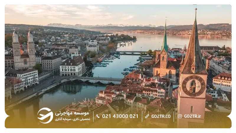 شهر زوریخ سوئیس در تابستان