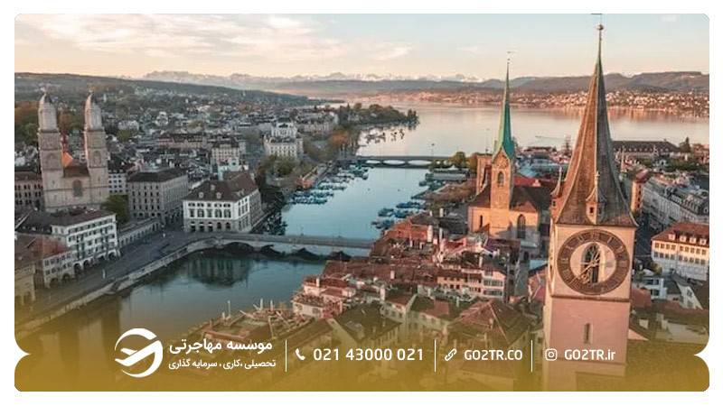 شهر زوریخ سوئیس در تابستان