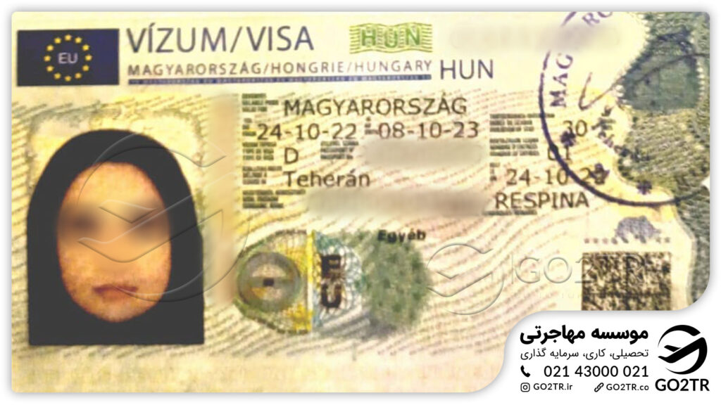 اخذ ویزای همراه مجارستان توسط کارشناسان GO2TR