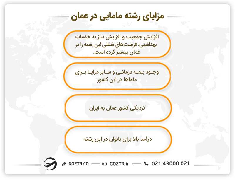 مزایای مامایی در عمان