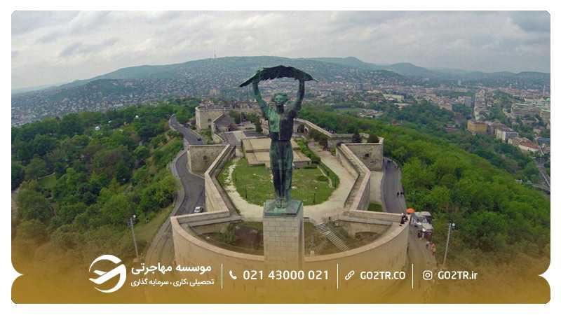 نمایی از تپه گلرت در کشور مجارستان