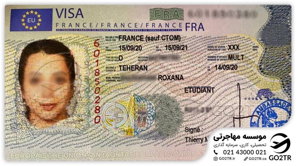 اخذ ویزای تحصیلی فرانسه توسط کارشناسان GO2TR