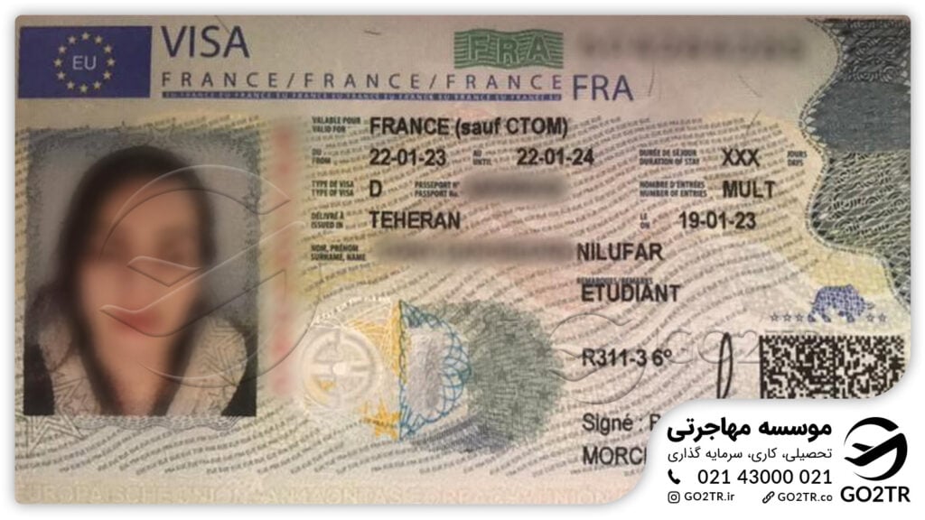 اخذ ویزای تحصیلی فرانسه توسط کارشناسان GO2TR