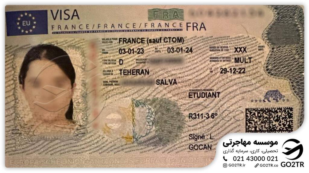 اخذ ویزای تحصیلی فرانسه توسط کارشناسان GO2TR