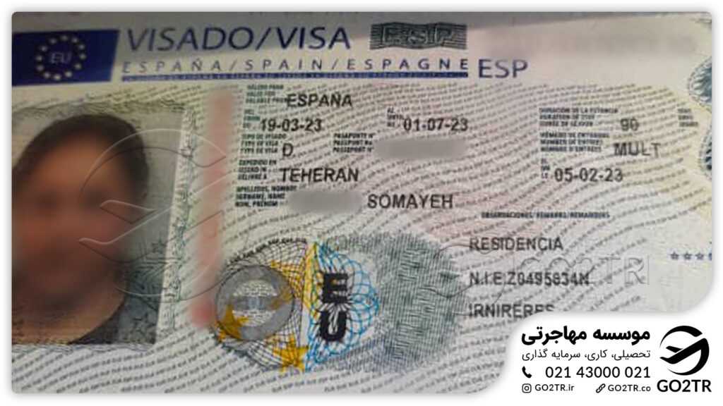 اخذ ویزای تحصیلی اسپانیا توسط کارشناسان GO2TR