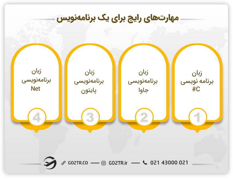 مهارت های رایج برای یک برنامه نویس