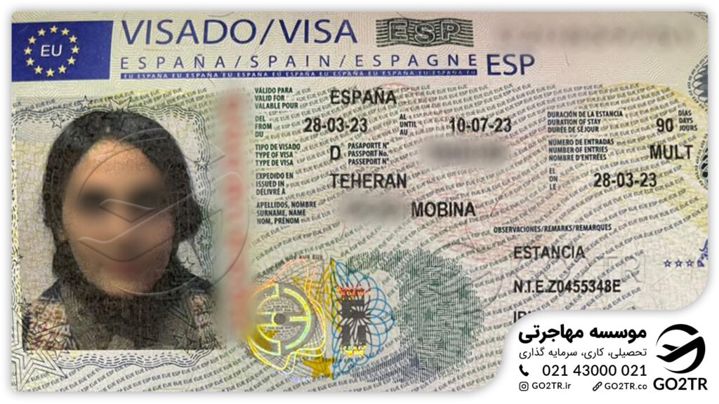 اخذ ویزای اسپانیا توسط کارشناسان GO2TR