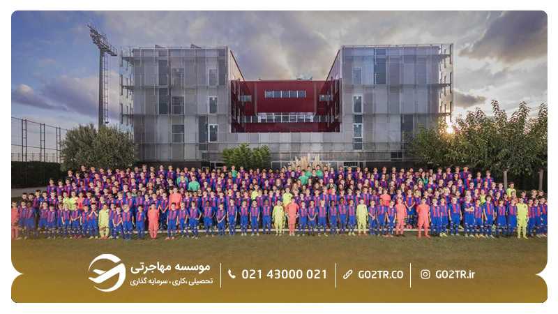 تیم فوتبال جوانان در آکادمی فوتبال بارسلونا