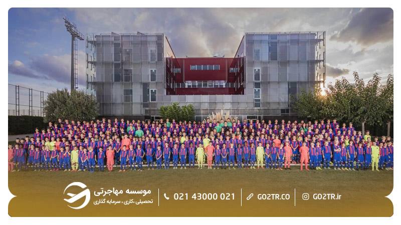 تیم فوتبال جوانان در آکادمی فوتبال بارسلونا